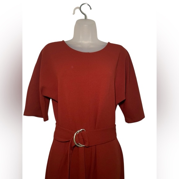 Bishop & Young Belted Rust Jumpsuit Size Medium - Picture 4 of 6